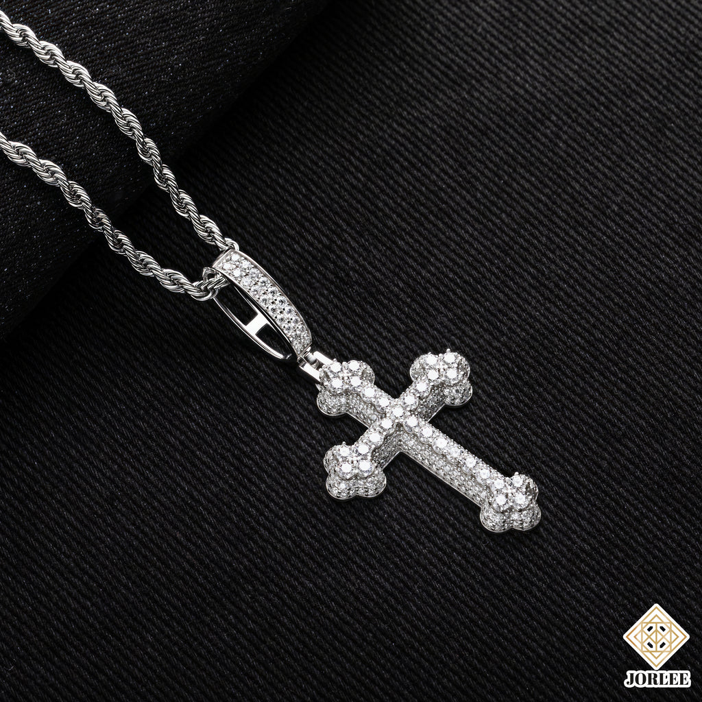 HipHop Style Cross Sparkling Bling Necklace