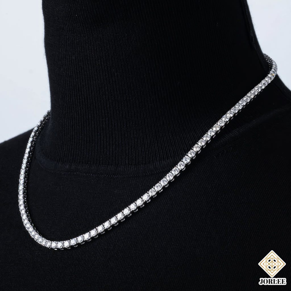 Moissanite Miami Cuban Link Chain S925 Sterling Silver 18K