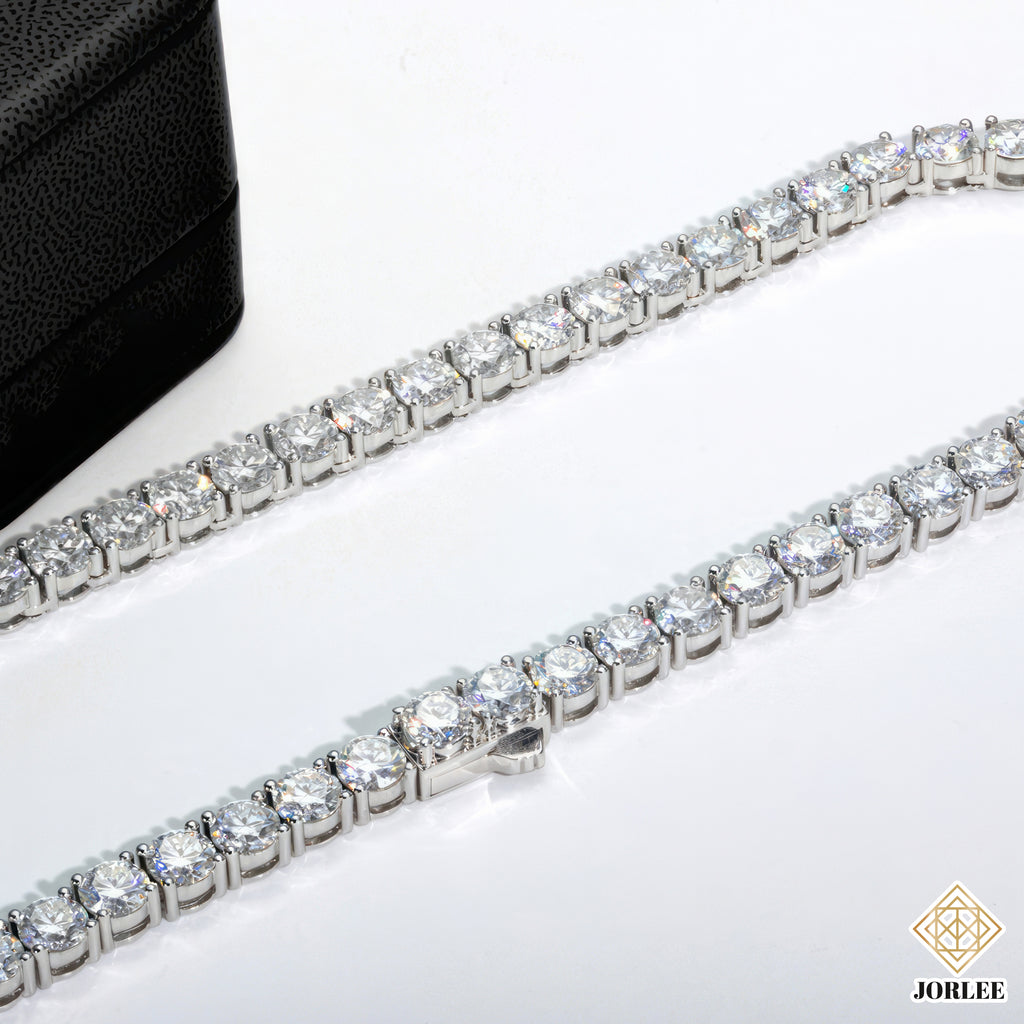 Moissanite Miami Cuban Link Chain S925 Sterling Silver 18K