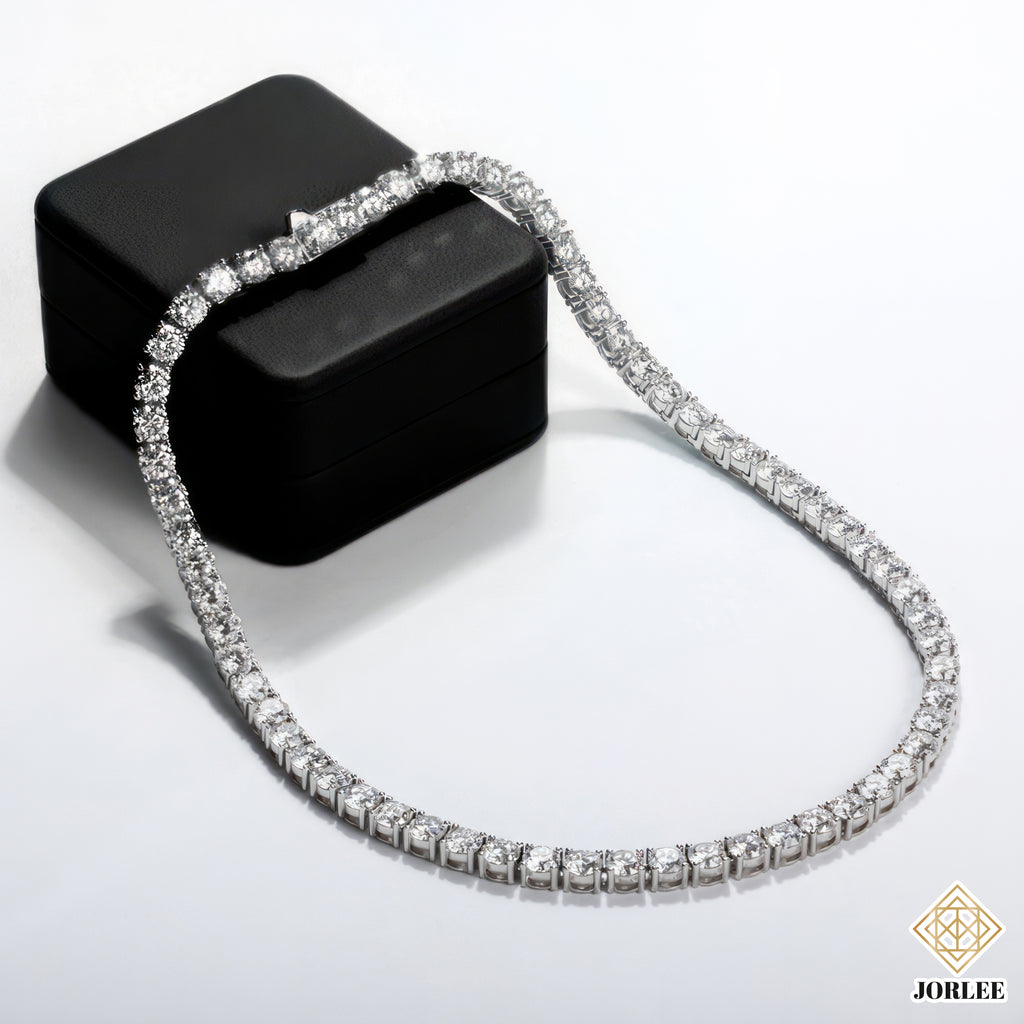 Moissanite Miami Cuban Link Chain S925 Sterling Silver 18K