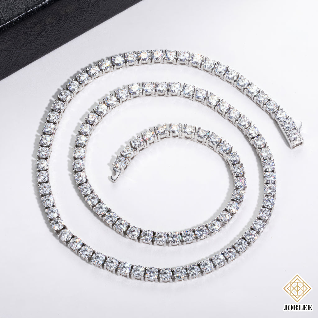 Moissanite Miami Cuban Link Chain S925 Sterling Silver 18K