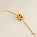 Personalized Bubble Initial Monogram Bracelet - Gold