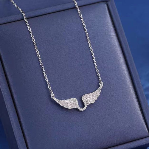 Angel Wing Necklace – Zircon Guardian Wing Pendant