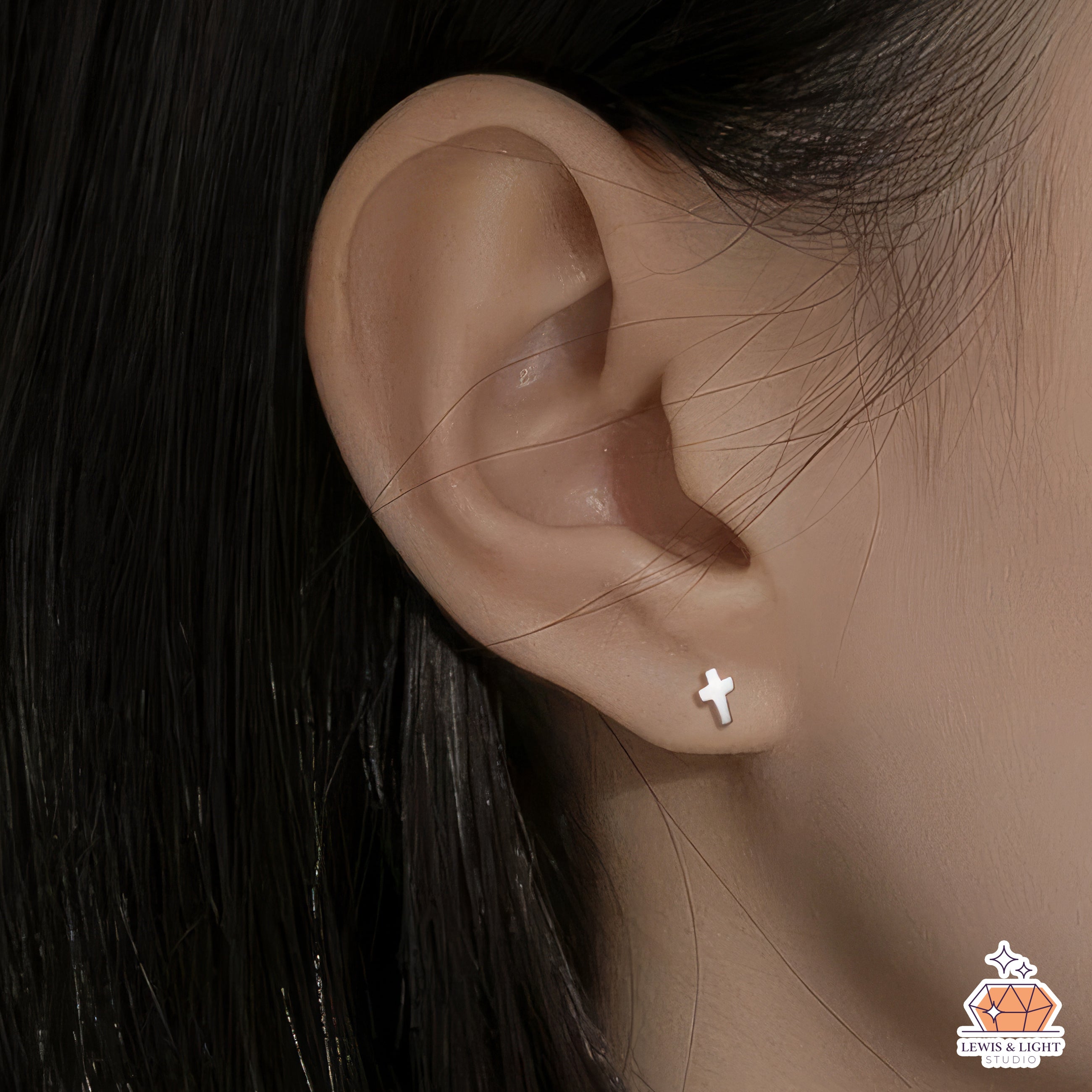 The Cross Earrings - Silver