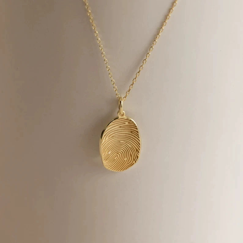 Fingerprint Necklace | Organic Minimalist Personalized Custom Jewelry