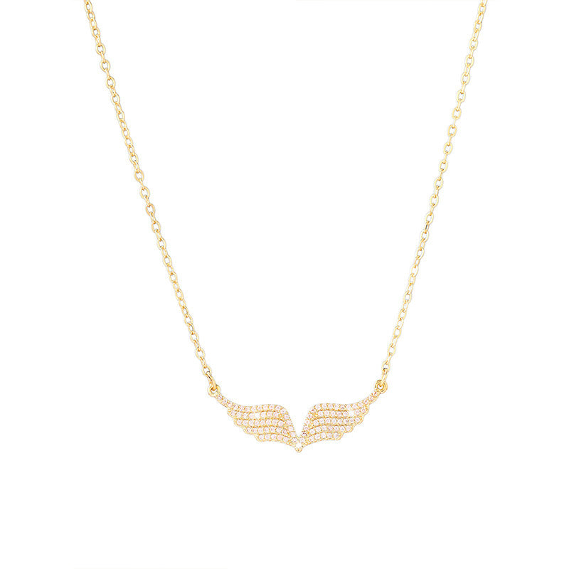 Angel Wing Zircon Necklace – Guardian Wing Pendant Necklace