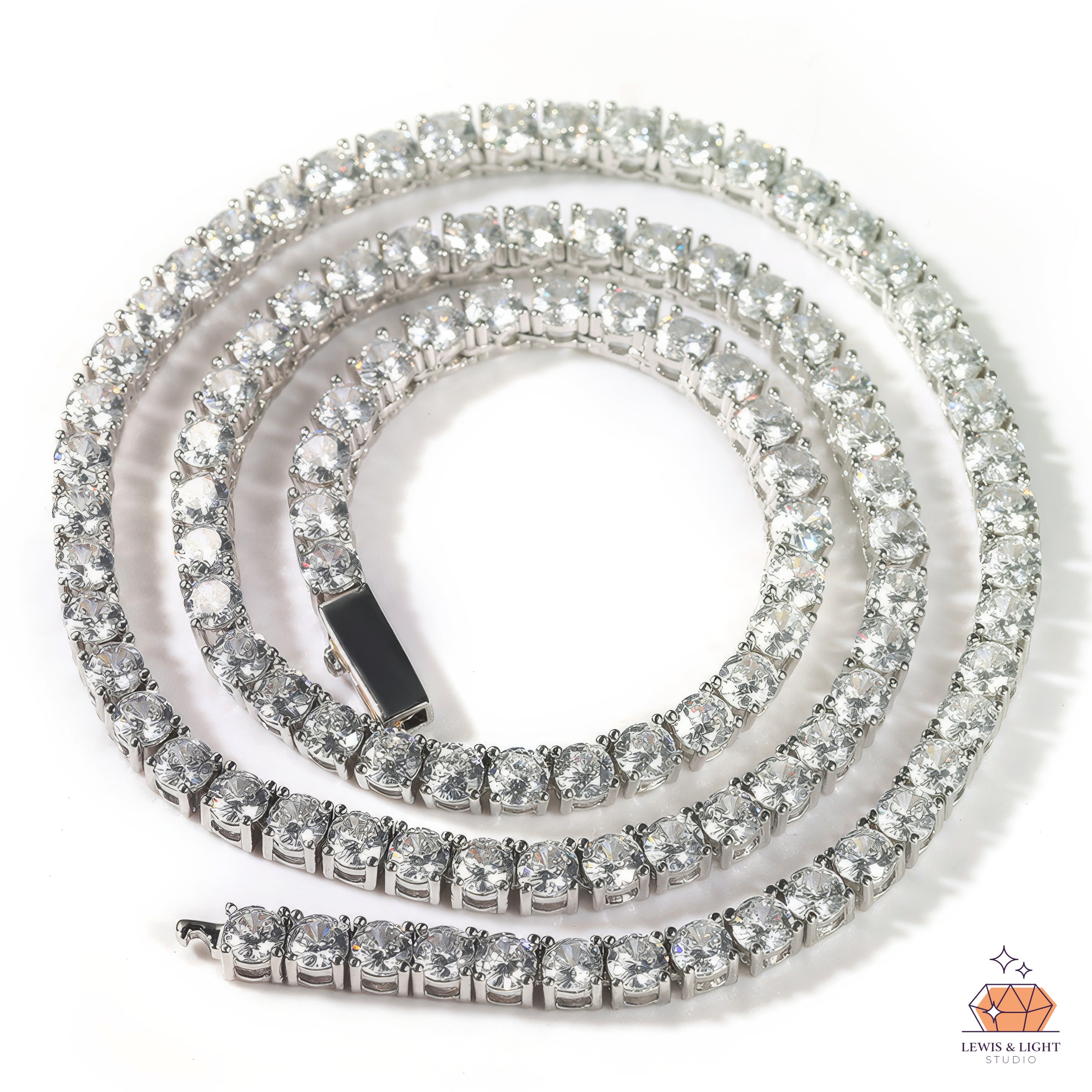 4mm Cubic Zirconia Tennis Chain