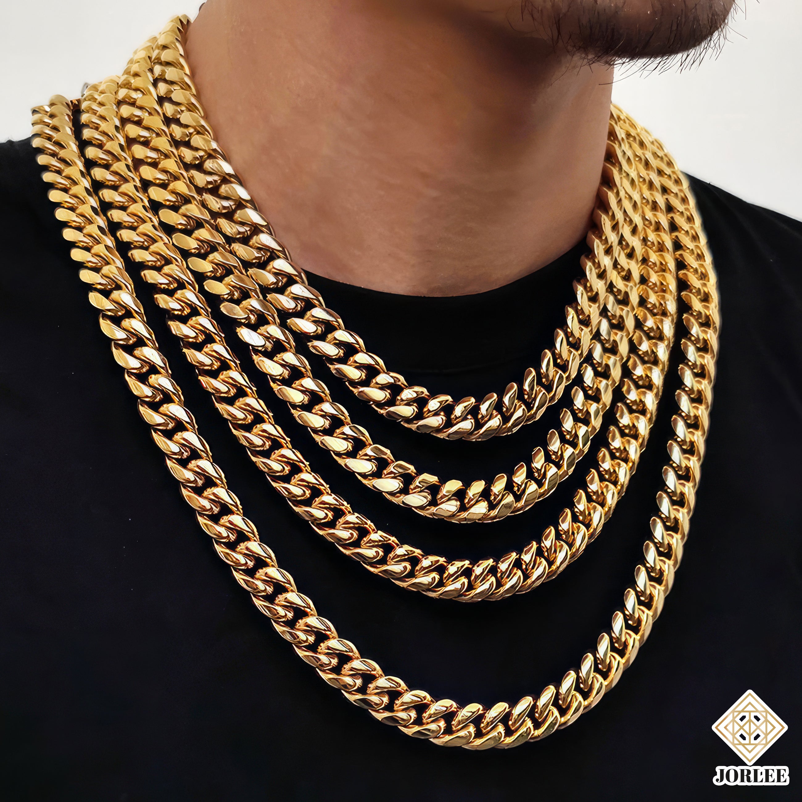 12mm Miami Cuban Link Chain – Gold Plated Mens Necklace, Hip Hop Jewelry, Thick Curb Chain Bling