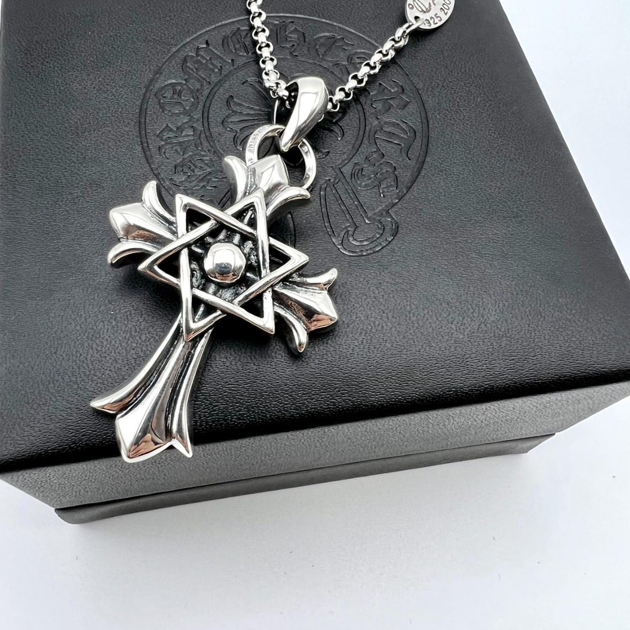 Chrome Heart Star of David Pendant – Gothic Y2K Punk Jewish Star
