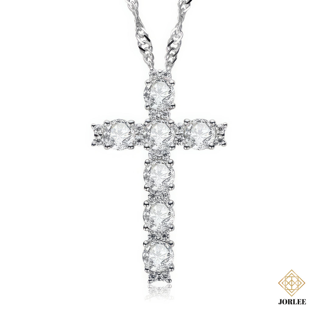 Karoline Leavitt Inspired Cross Sparkling Bling Necklace