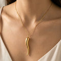 Italian Horn Necklace | Cornicello Good Luck Charm Pendant