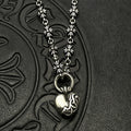 Chrome Hearts Tiny E-Heart Pendant | Cross & Maltese Chain Necklace