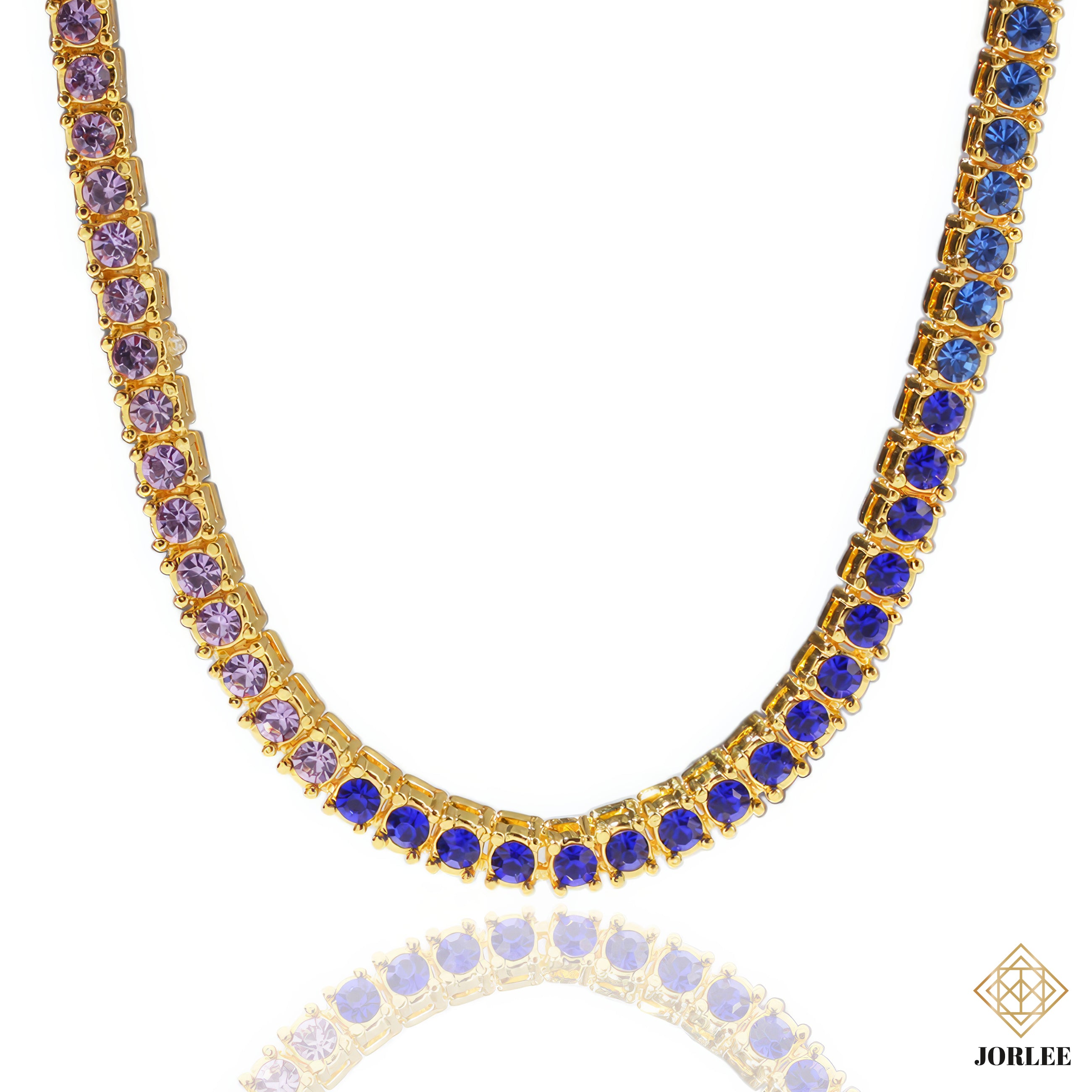 Rainbow Bling Necklace | Hip Hop Iced Out Chain | Colorful Rapper Jewelry