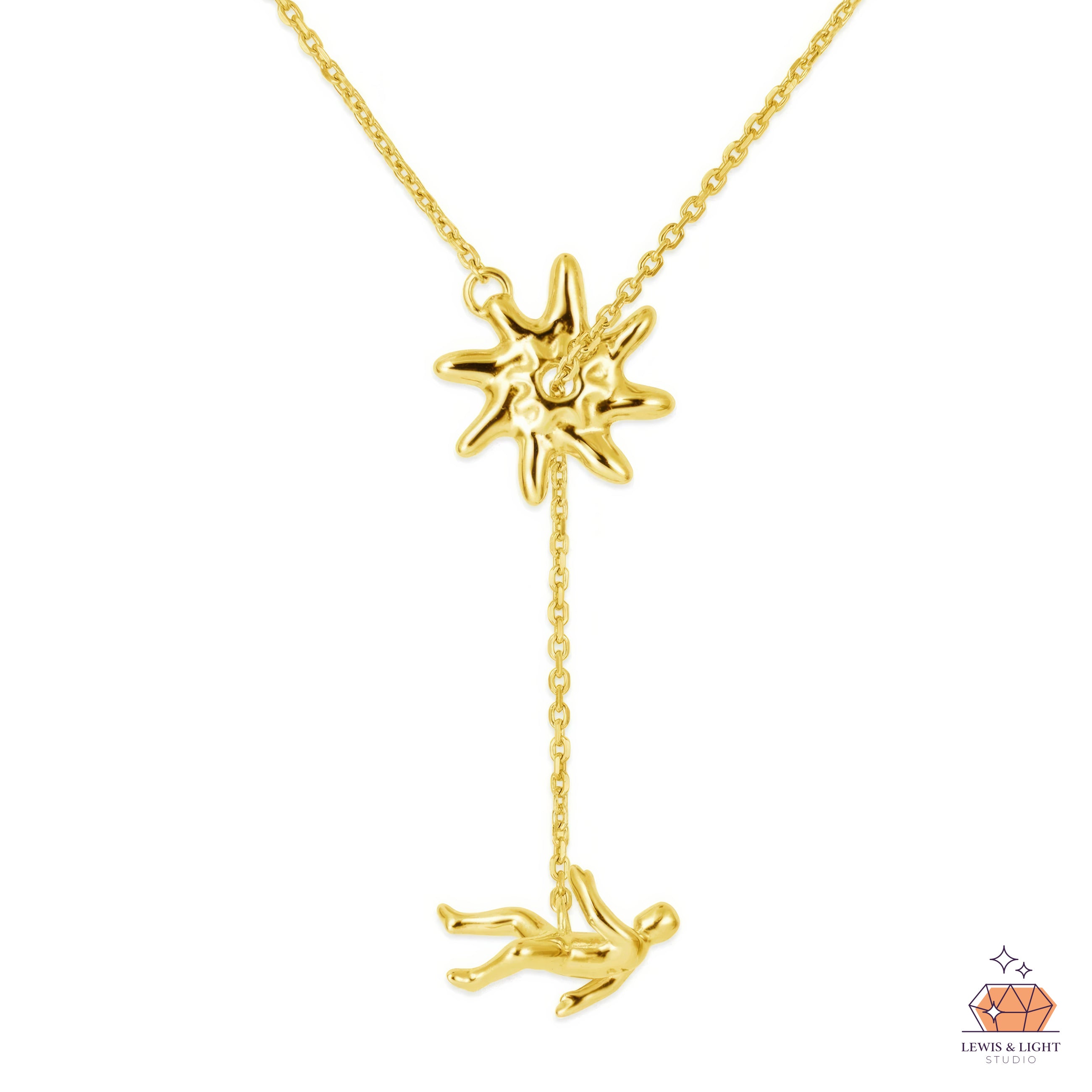 Mann schiebt Venus – Gold