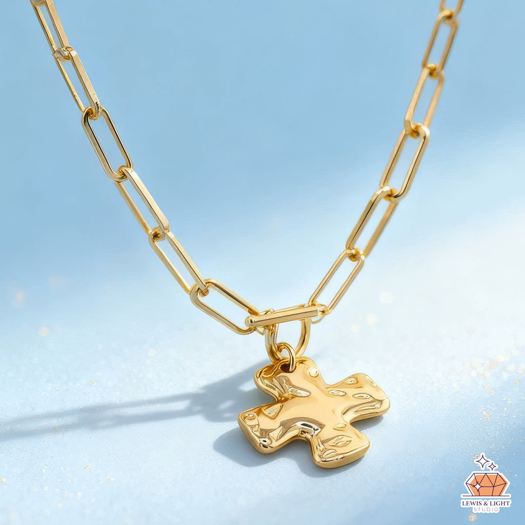 Dented Cross Circular Link Chain