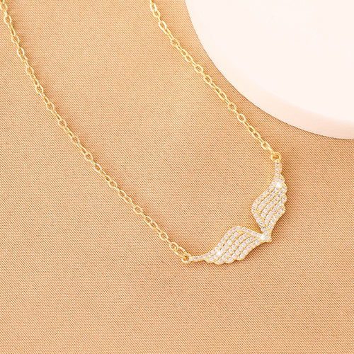 Angel Wing Zircon Necklace – Guardian Wing Pendant Necklace