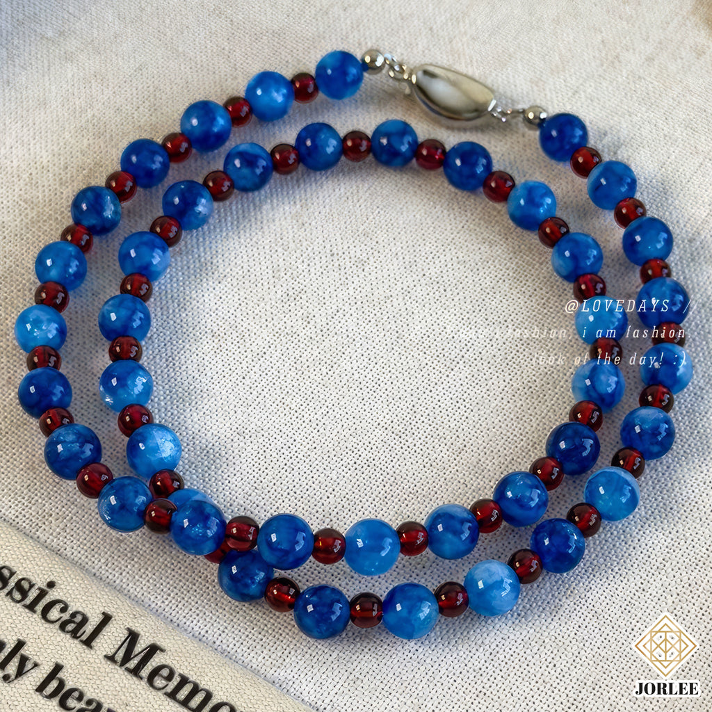 Blue Beaded Necklace