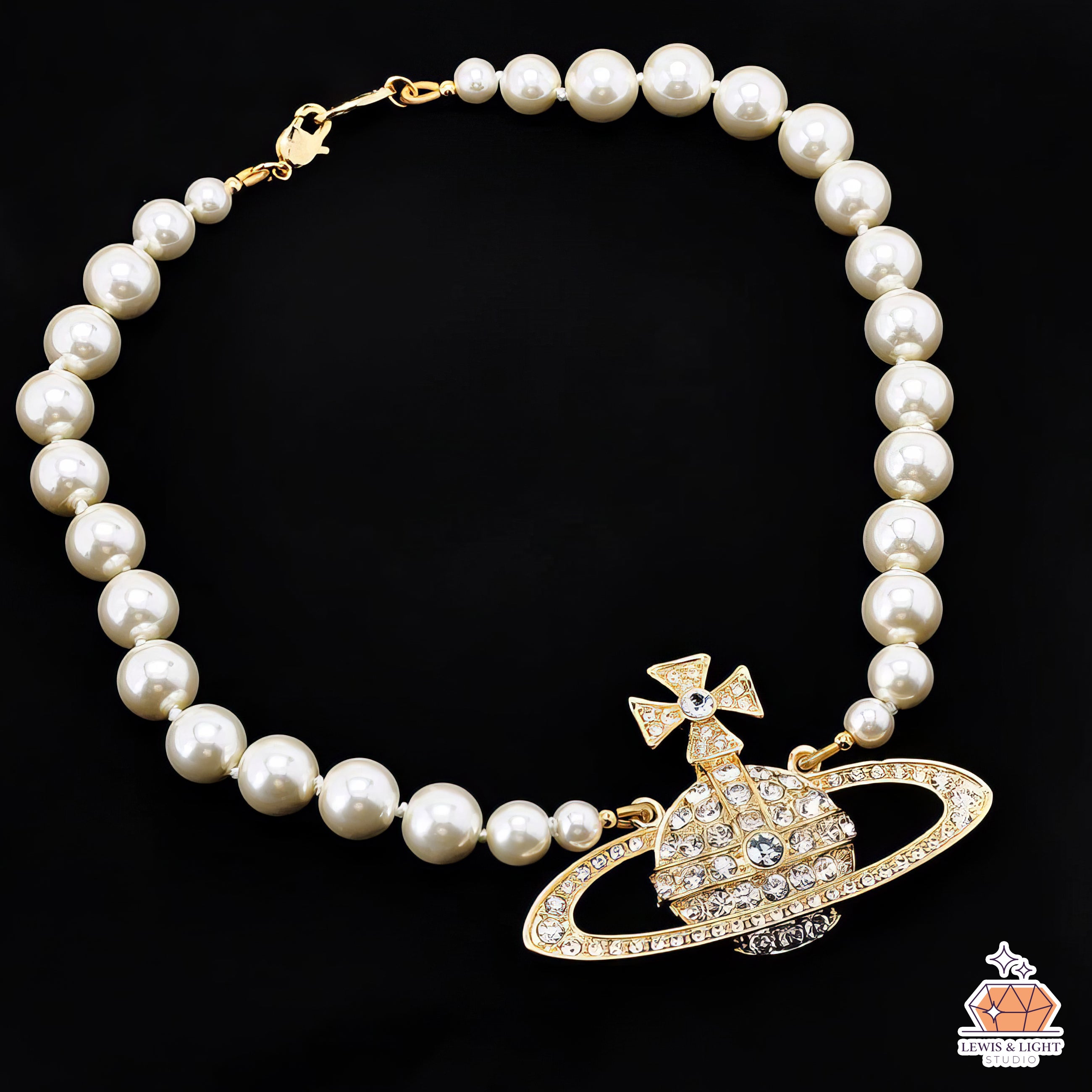 Vivienne Westwood Large Bas Relief Pearl Choker