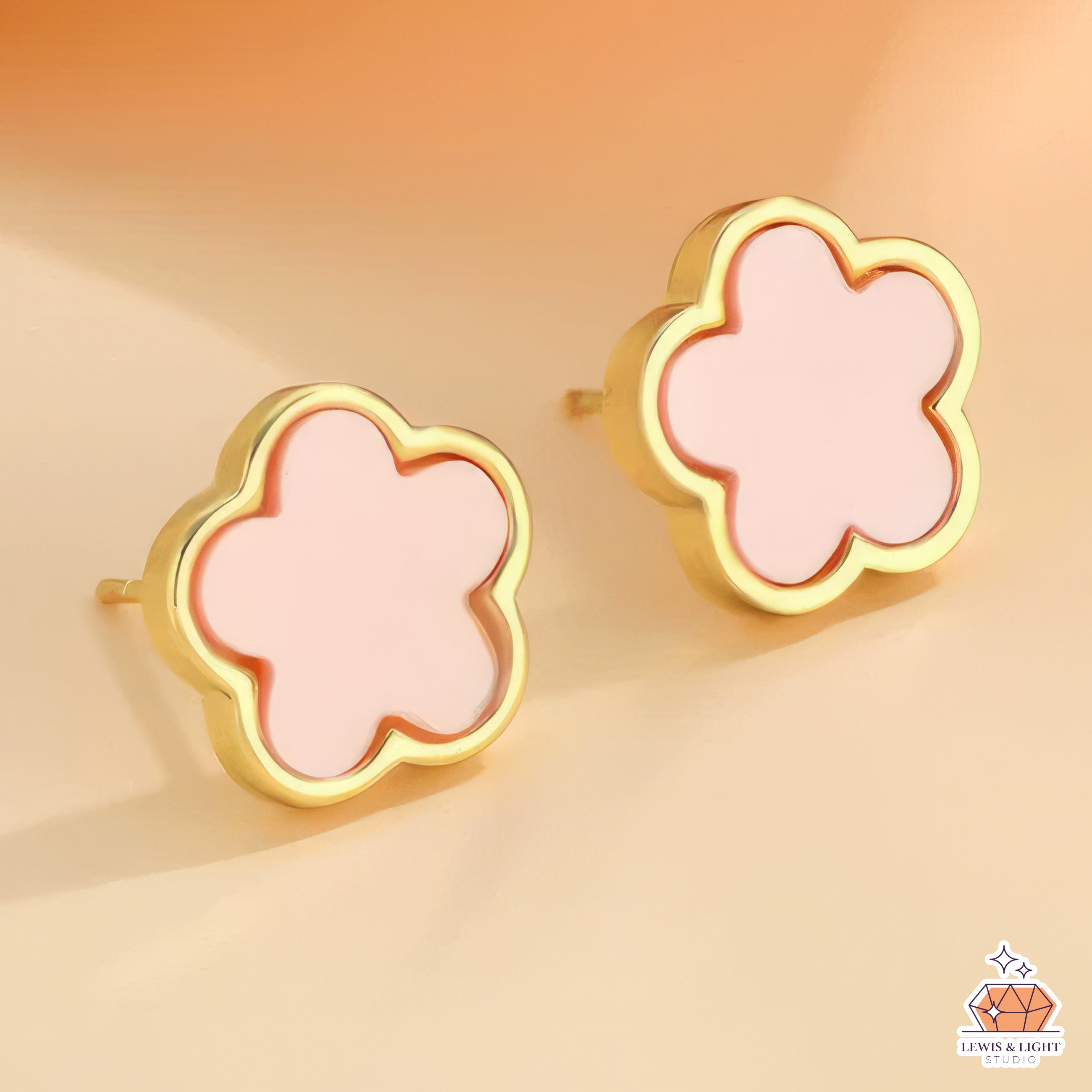 Pendientes de trébol de ónix negro Alhambra - Oro