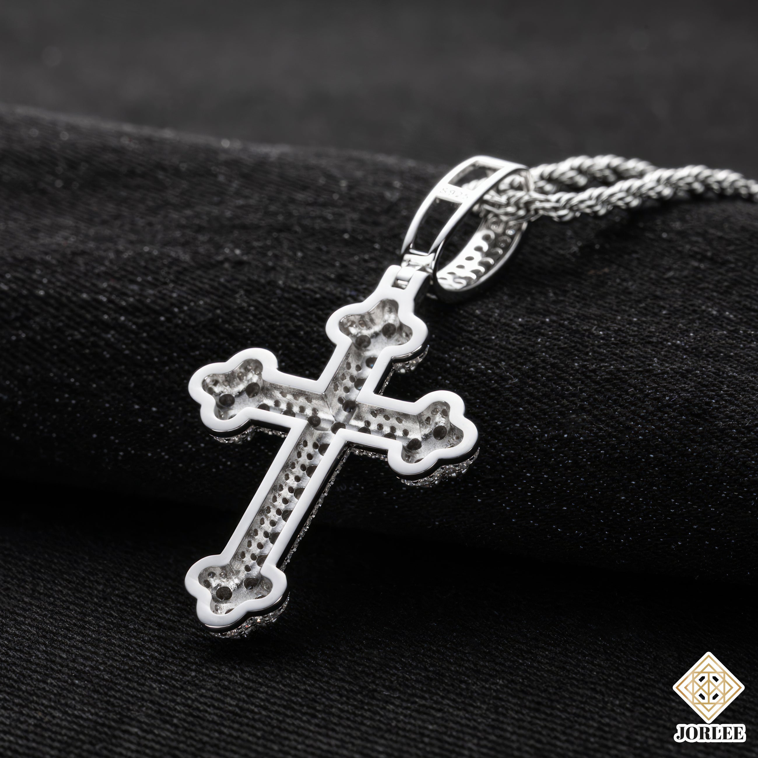HipHop Style Cross Sparkling Bling Necklace