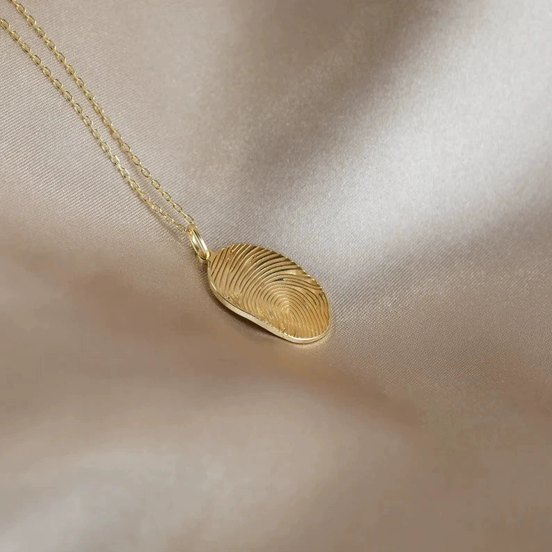 Fingerprint Necklace | Organic Minimalist Personalized Custom Jewelry