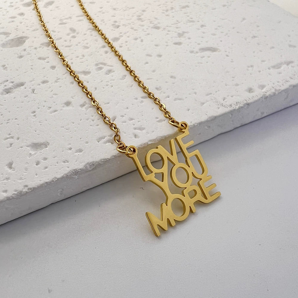 Love You More Necklace – 925 Sterling Silver Romantic Gift for Her