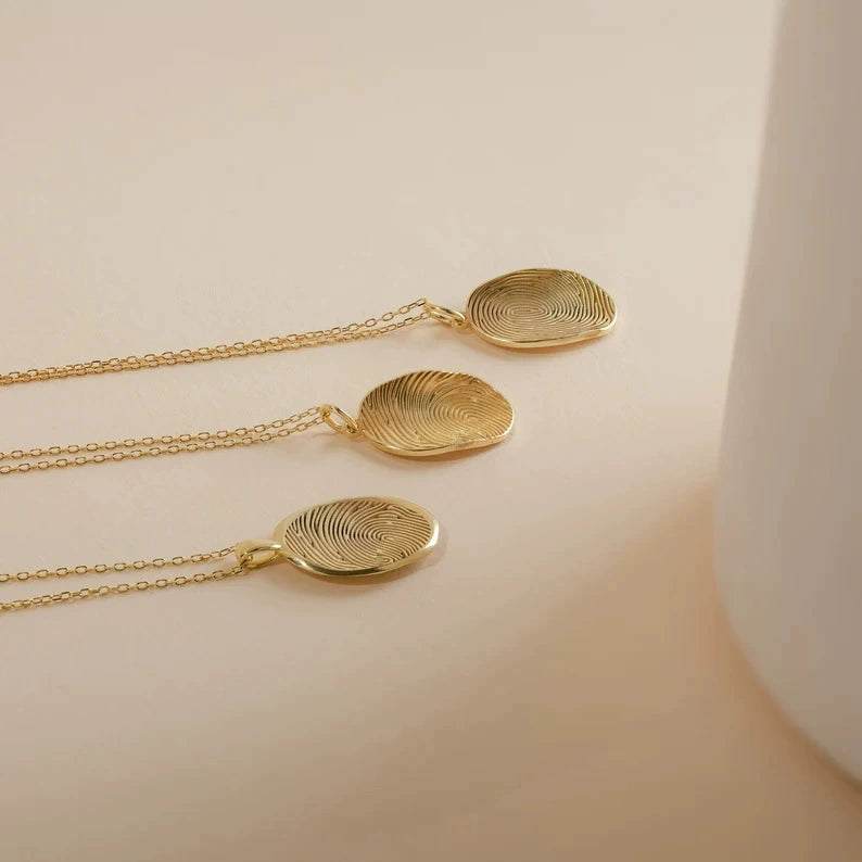 Fingerprint Necklace | Organic Minimalist Personalized Custom Jewelry