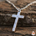 Leather Texture Cross-shape - Silver