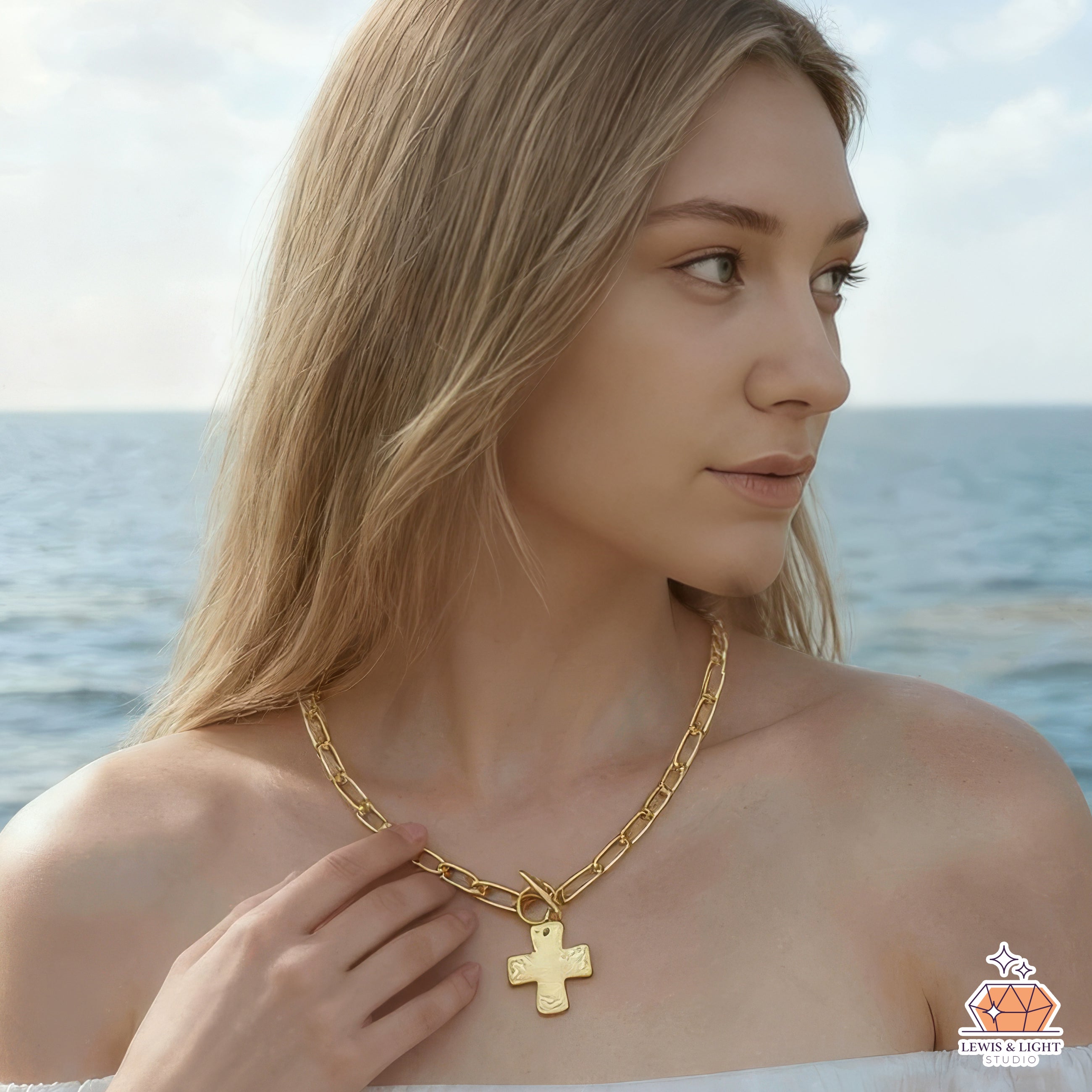 Dented Cross Circular Link Chain