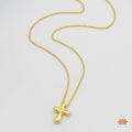 Renee Bubble Cross-shape Necklace - Gold