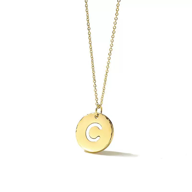 One in a Million Initial Monogram Disc Necklace