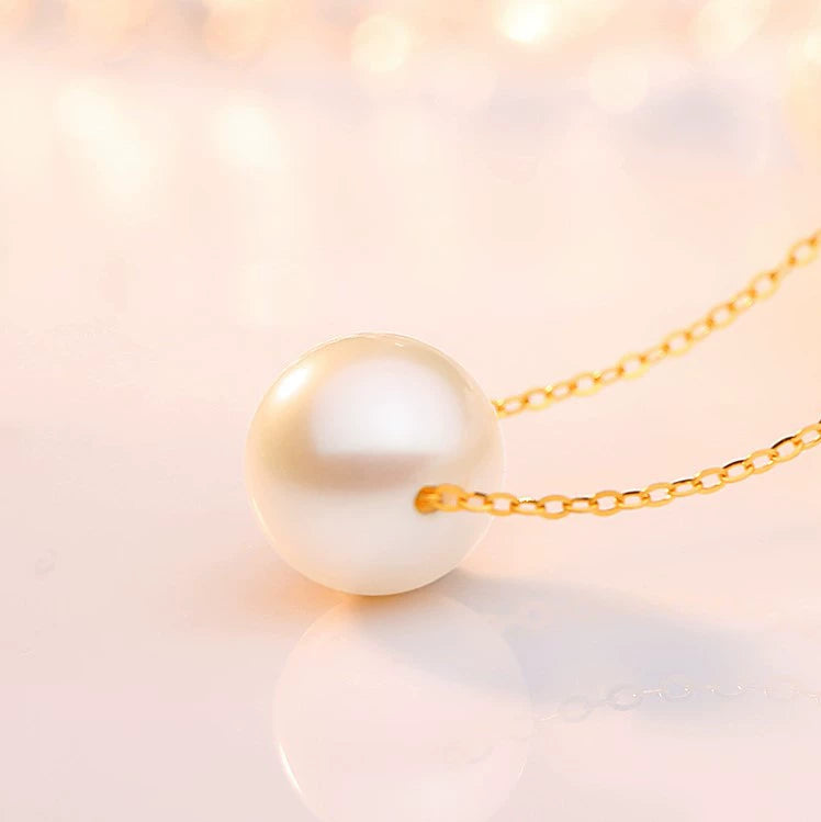 White Freshwater Pearl Necklace | 925 Sterling Silver Chain | AAAA Quality