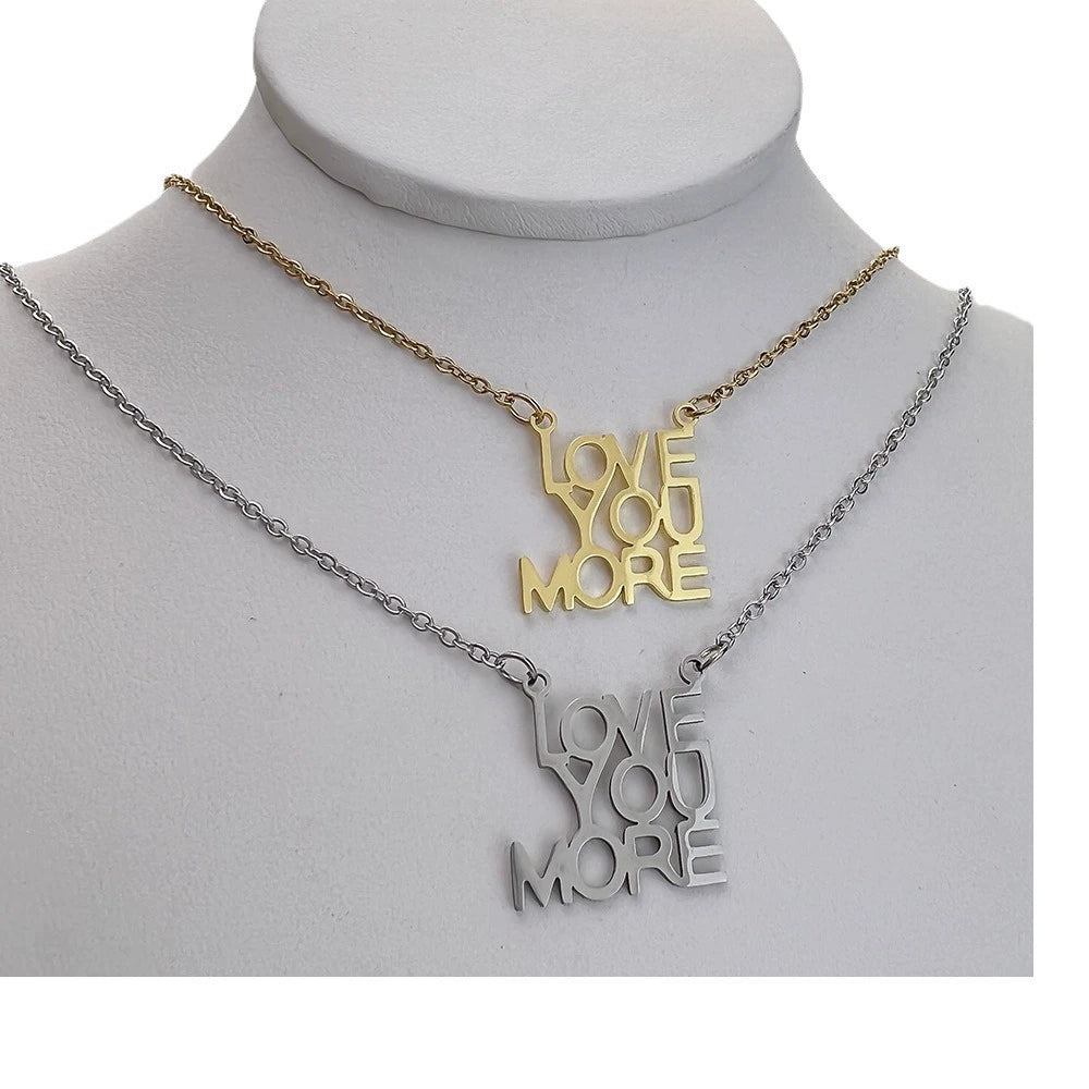 Love You More Necklace – 925 Sterling Silver Romantic Gift for Her