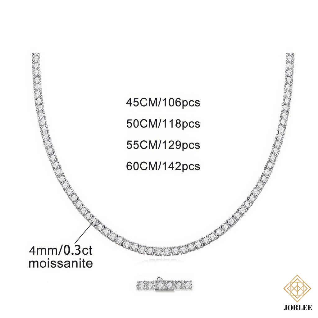 Moissanite Miami Cuban Link Chain S925 Sterling Silver 18K