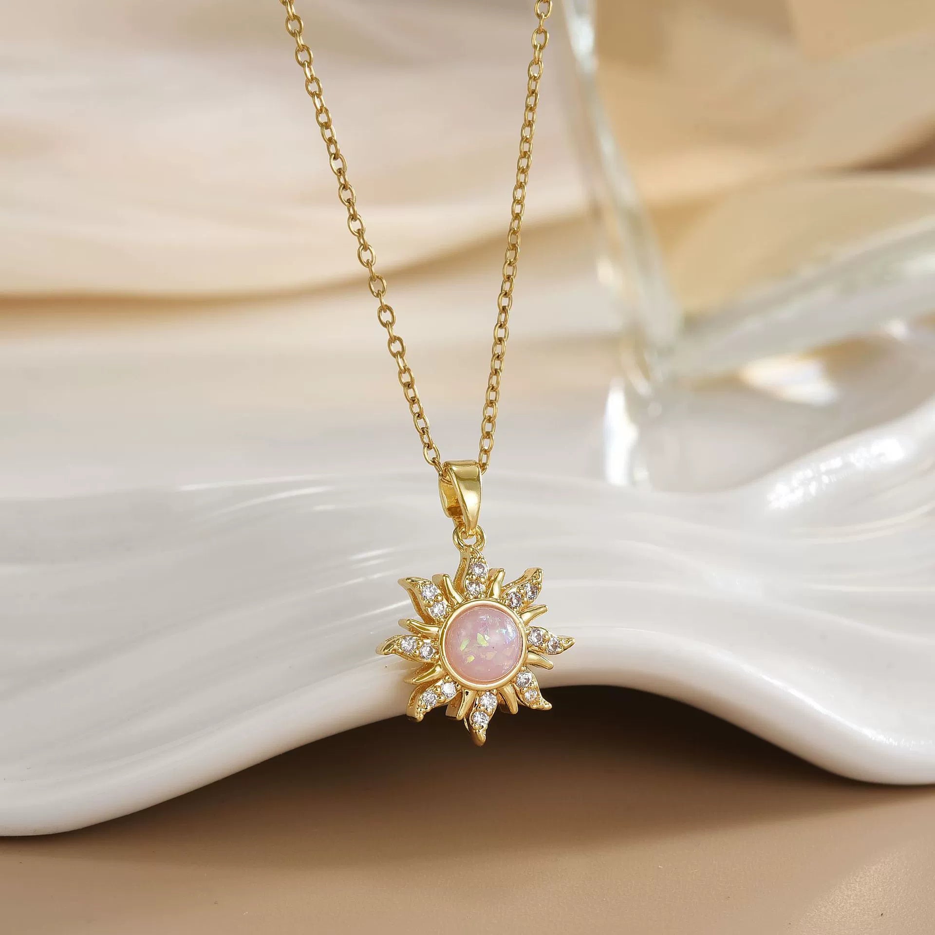 Disney Tangled Rapunzel Sun Opal Necklace – Princess Inspired Jewelry Gift