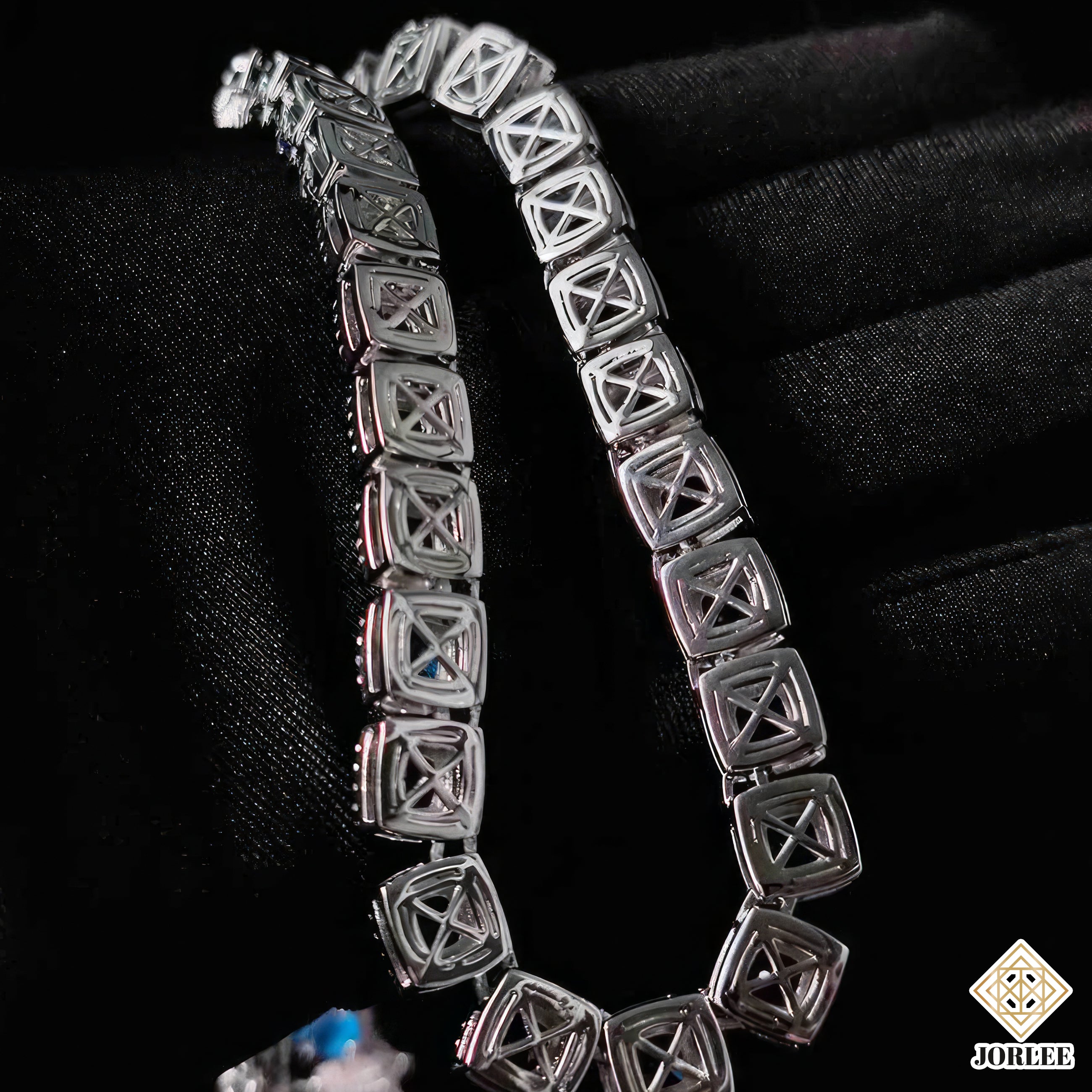 Iced Chain Blue & Purple Hip-Hop Necklace