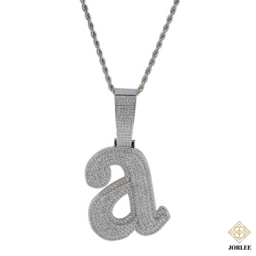 Iced Out "A Minor" Pendant Necklace: Hip Hop Bling Chain Jewelry, Gift for Him
