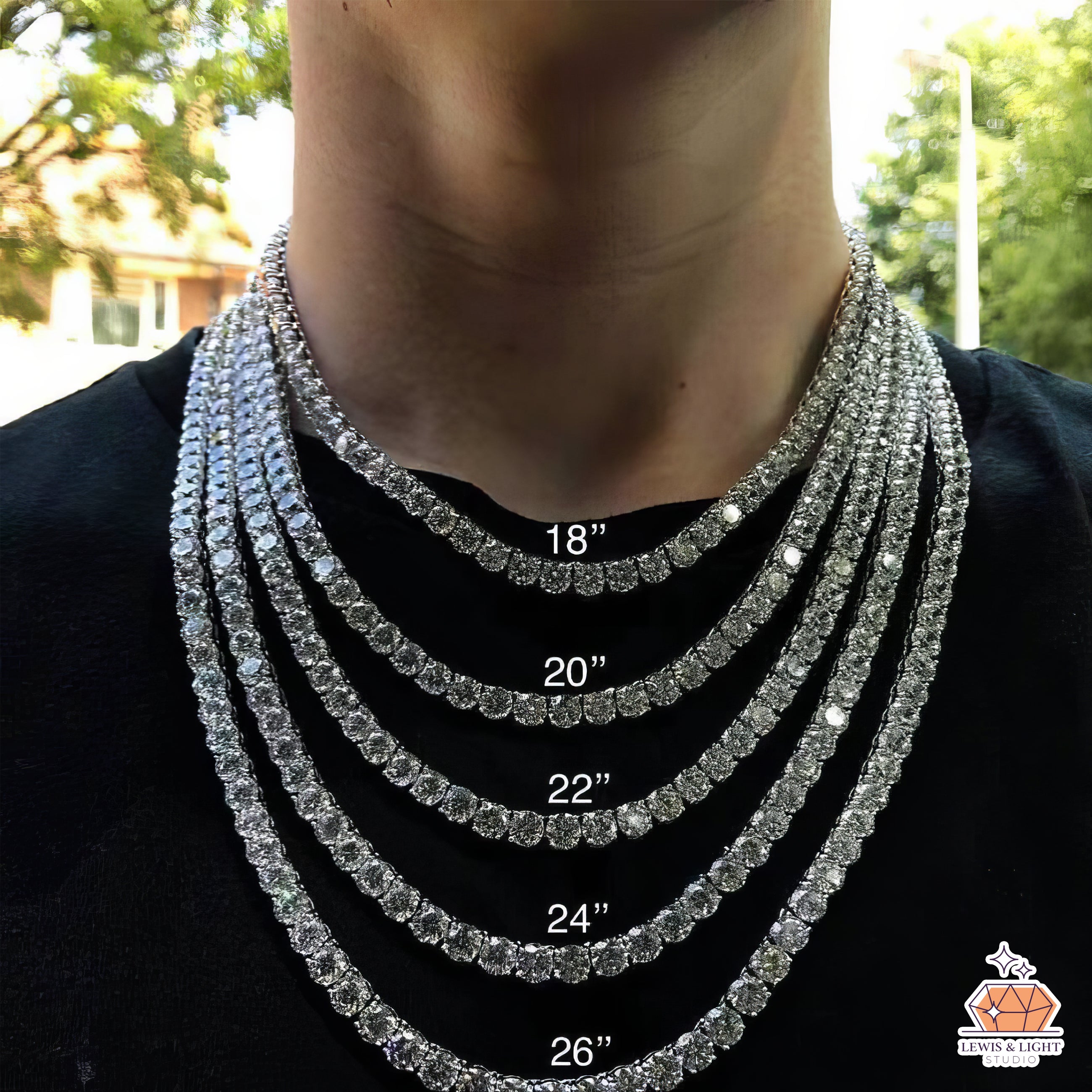 4mm Cubic Zirconia Tennis Chain