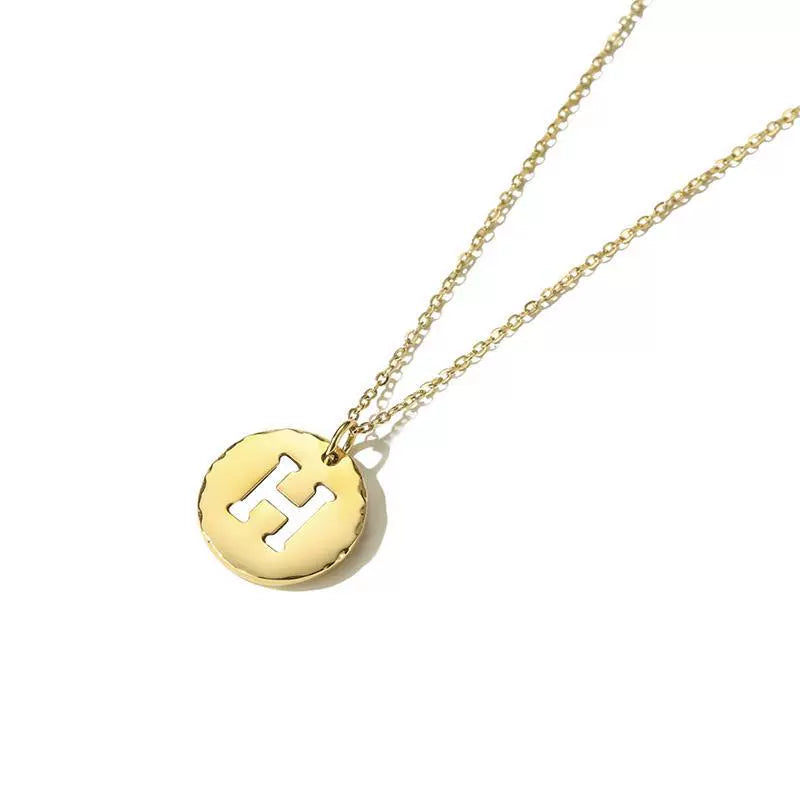 One in a Million Initial Monogram Disc Necklace