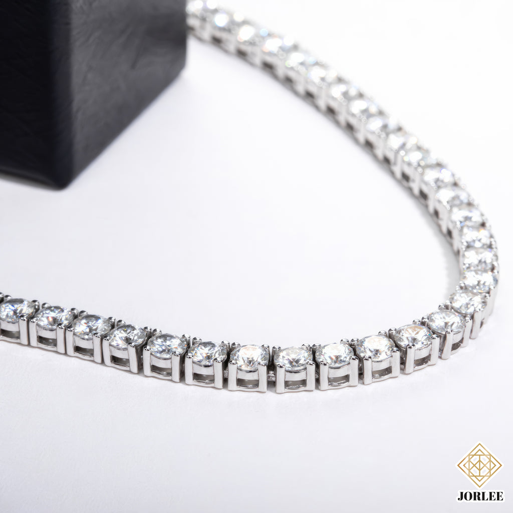 Moissanite Miami Cuban Link Chain S925 Sterling Silver 18K
