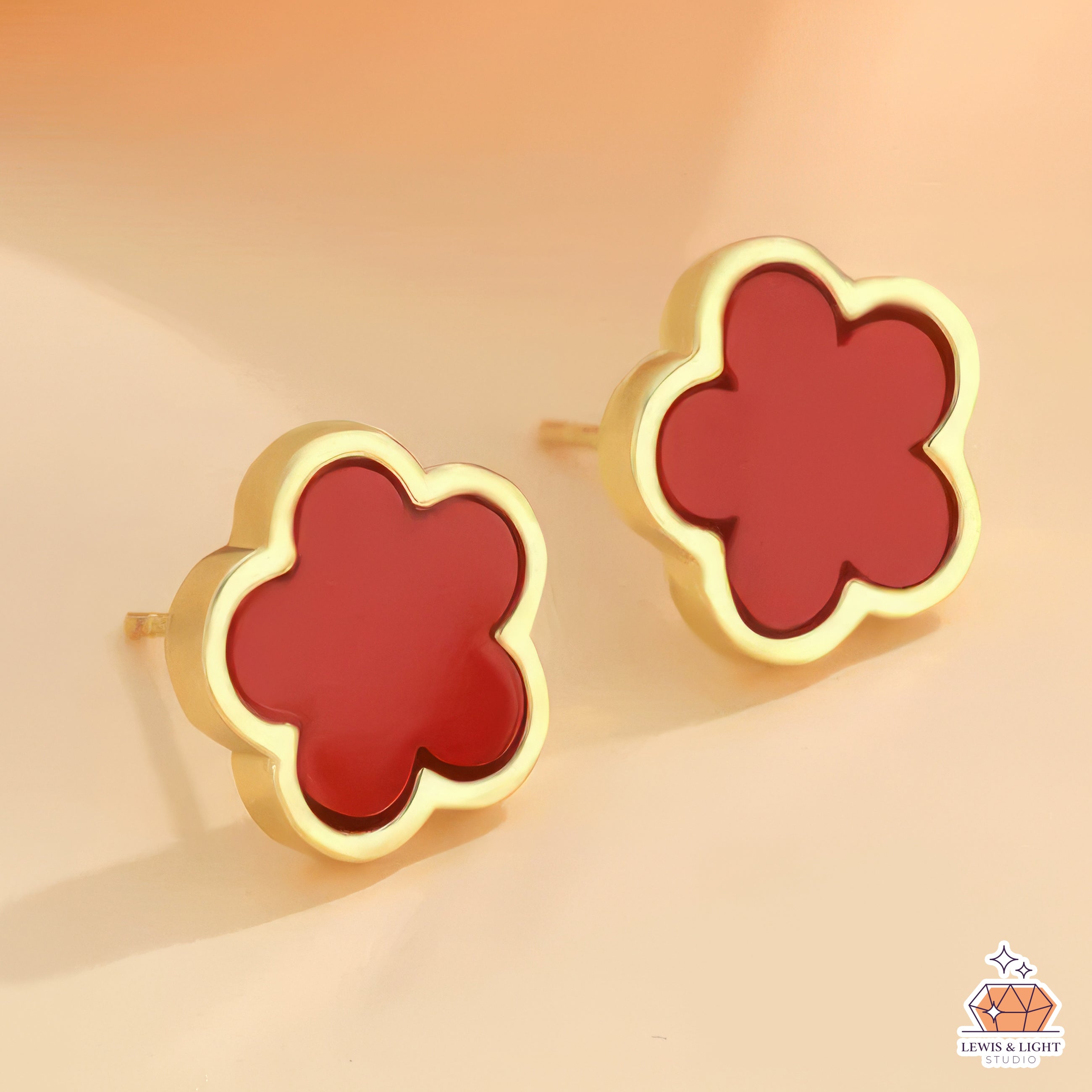 Pendientes de trébol de ónix negro Alhambra - Oro