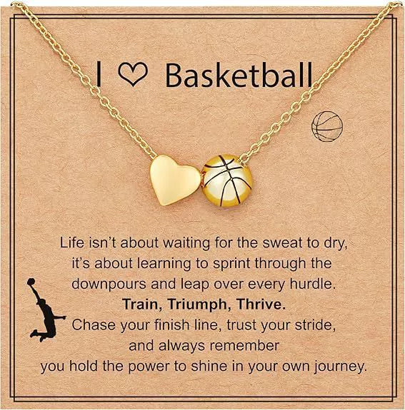 Love Sports Charm Necklace | Football Soccer Baseball Rugby Pickleball Volleyball