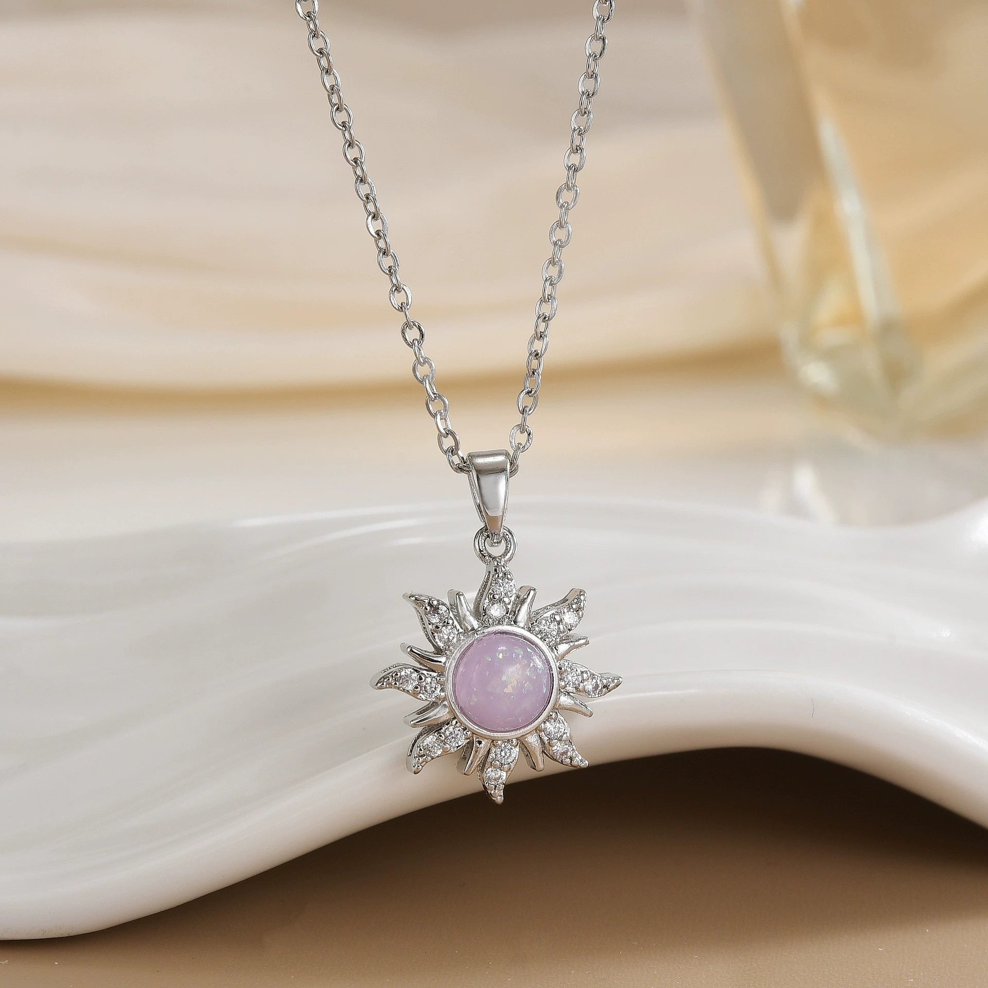 Disney Tangled Rapunzel Sun Opal Necklace – Princess Inspired Jewelry Gift