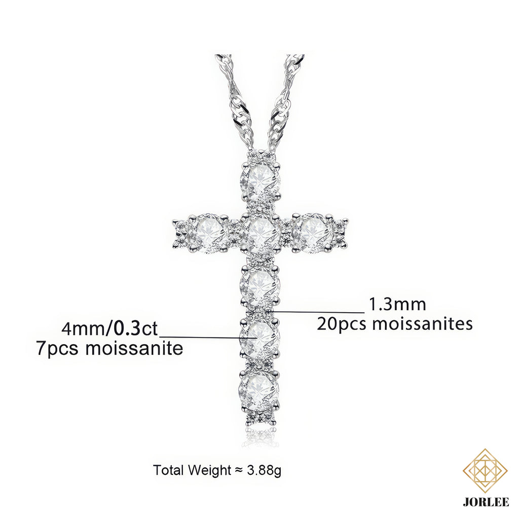 Karoline Leavitt Inspired Cross Sparkling Bling Necklace