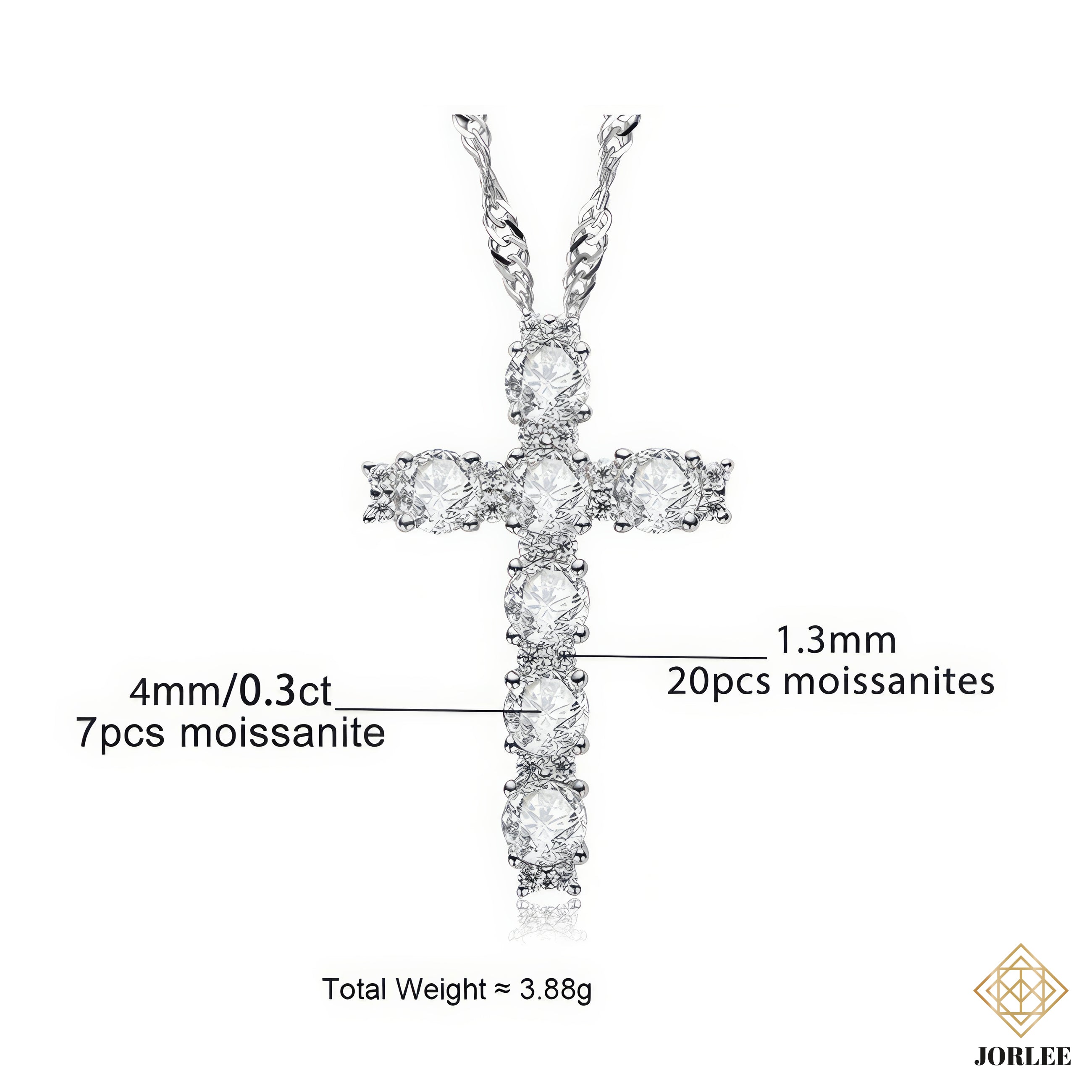 Karoline Leavitt Inspired Cross Sparkling Bling Necklace