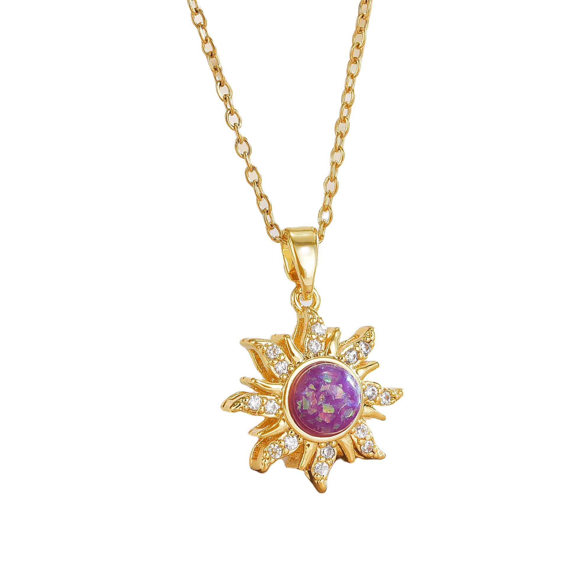 Disney Tangled Rapunzel Sun Opal Necklace – Princess Inspired Jewelry Gift