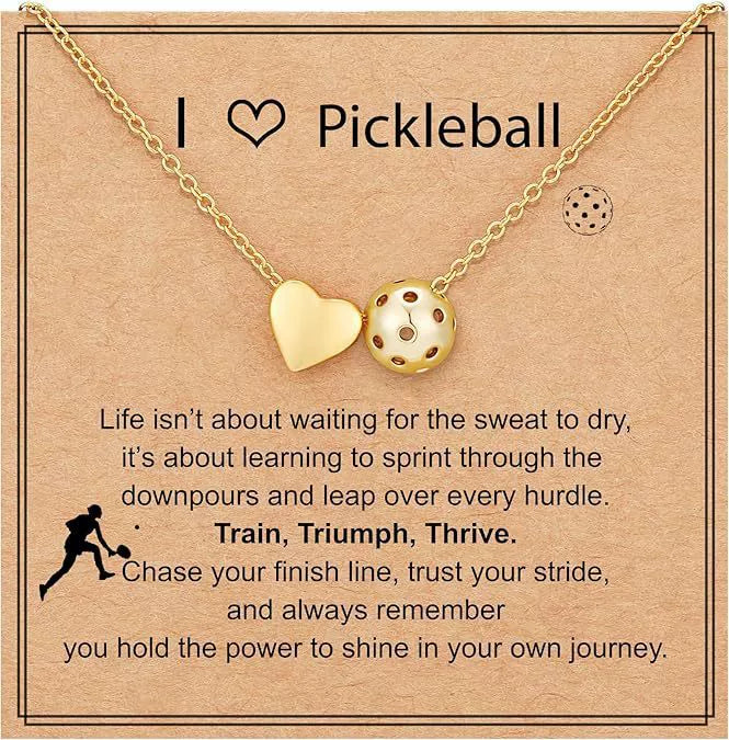 Love Sports Charm Necklace | Football Soccer Baseball Rugby Pickleball Volleyball
