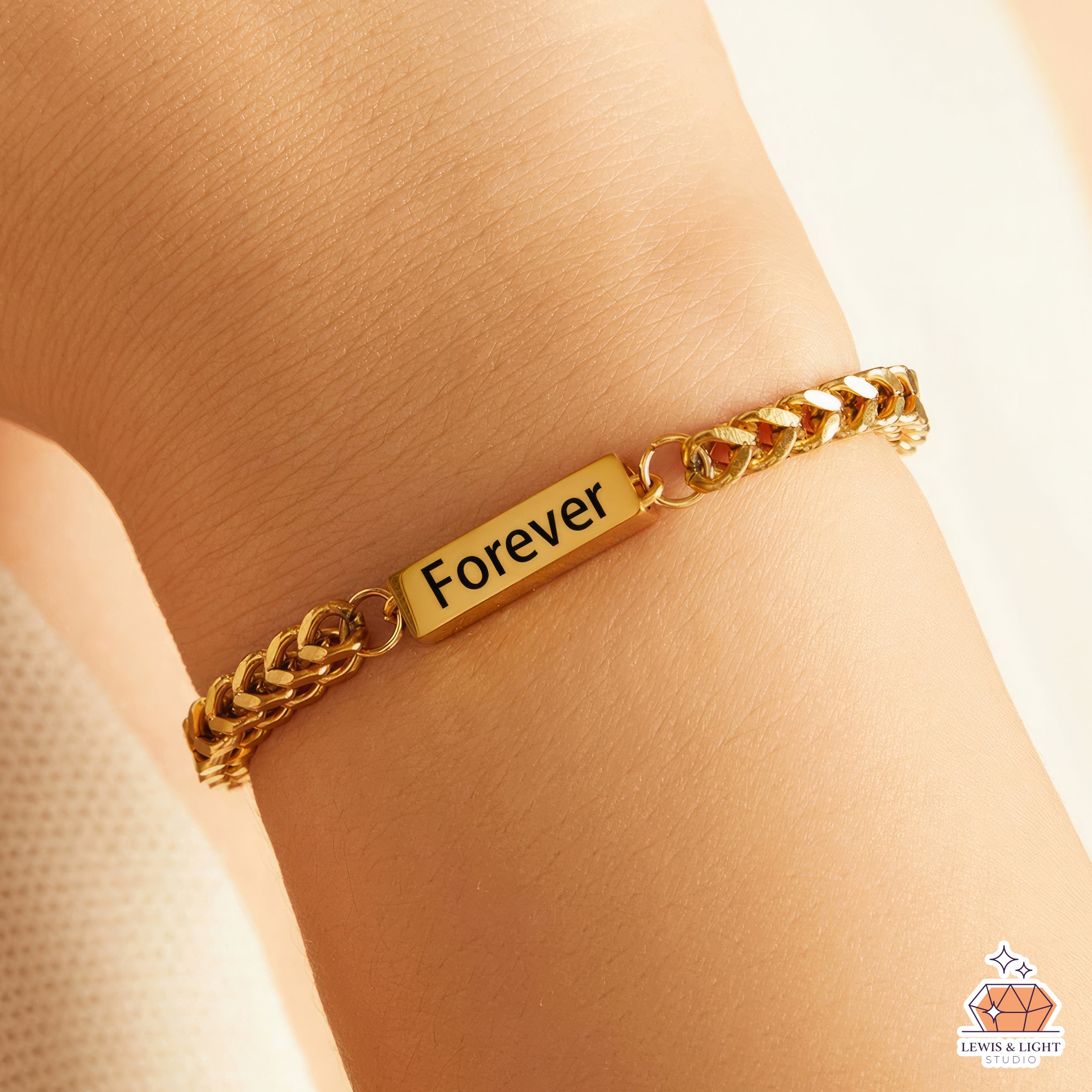 Personalized Tag Bar Bracelet