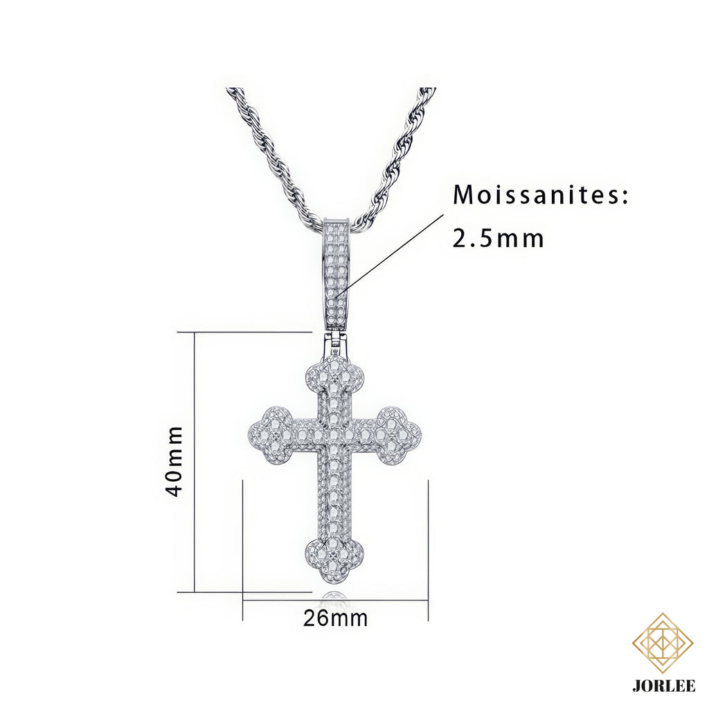 HipHop Style Cross Sparkling Bling Necklace