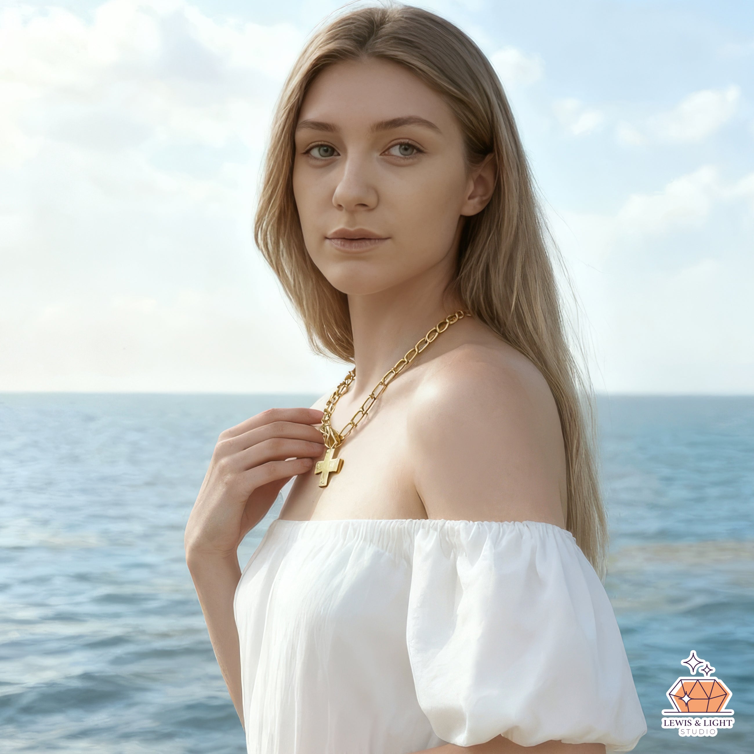 Dented Cross Circular Link Chain